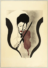 Impresión de un violinista de Koshiro Onchi