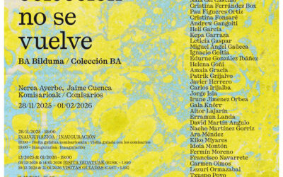 BILBAOARTE, CENTRO DE PRODUCCIÓN ARTÍSTICA DEL AYUNTAMIENTO DE BILBAO, INAUGURA LA EXPOSICIÓN “DE LA COLECCIÓN NO SE VUELVE. COLECCIÓN BA” EL 28 DE NOVIEMBRE